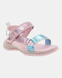 Toddler Light Up Metallic Sandals - Pink/Blue