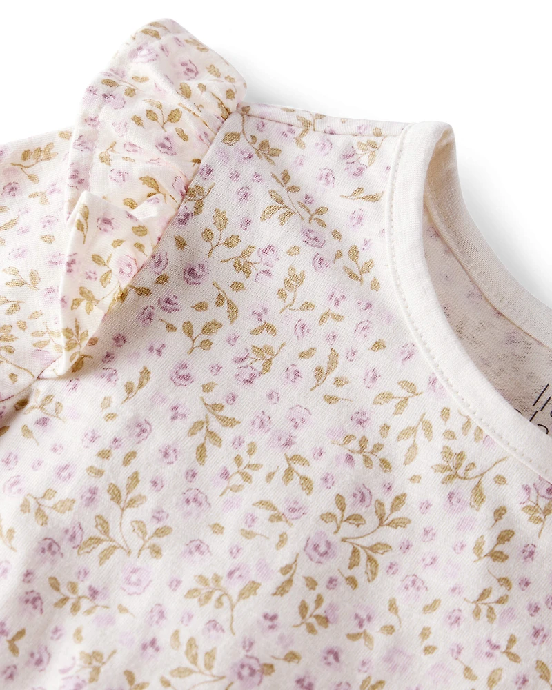 Toddler Girl 
2-Pack Organic Cotton Tees in Botanic Muse Print