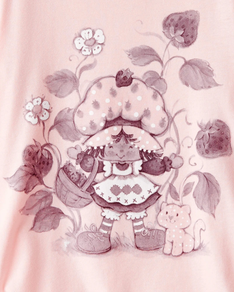 Kid Strawberry Shortcake Ruched Short-Sleeve Graphic Tee - Pink