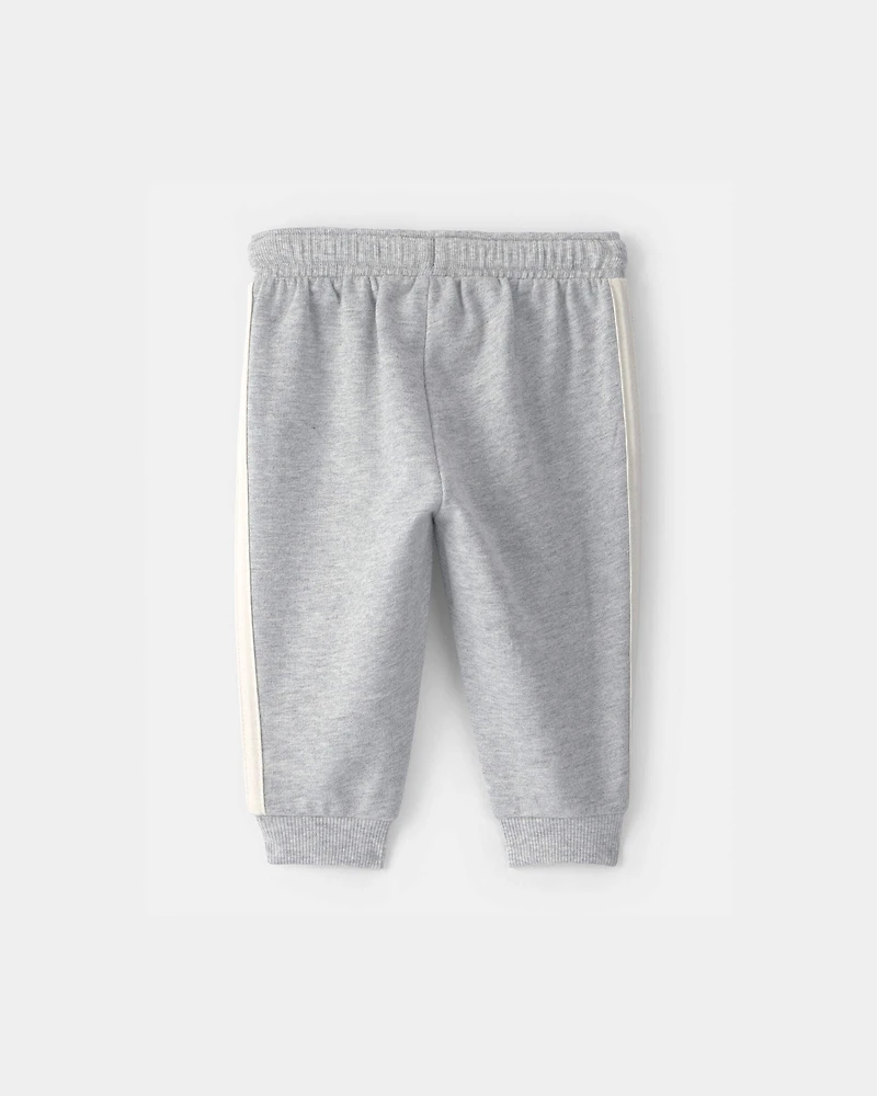 Baby Boy French Terry Pants - Heather Grey