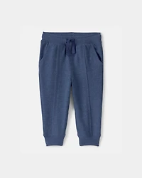 Baby Boy French Terry Joggers - Navy Blue