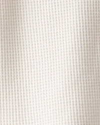 Toddler Boy Long-Sleeve Waffle Knit Utility Shirt - White