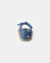 Baby Girl Bow Sandals - Blue