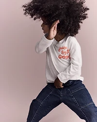 Toddler 'Juice By The Pool' Long-Sleeve Relaxed Graphic Tee - Heather Grey