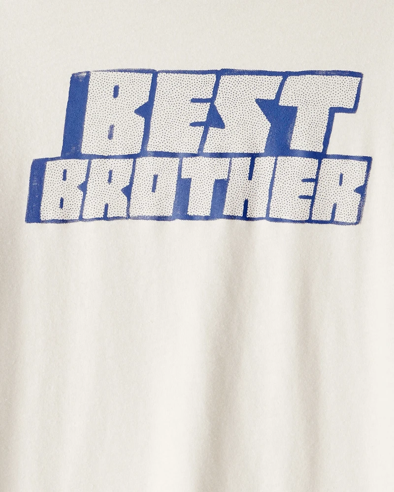Boys Best Brother Long-Sleeve Graphic Tee - White