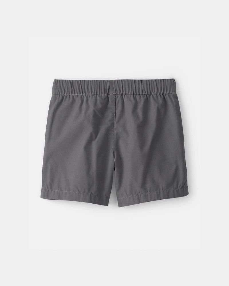 Toddler Boy Canvas Shorts - Grey