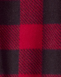 Plaid Print Reindeer Christmas Loose Fit Long-Sleeve Sleep & Play Pajamas - Red