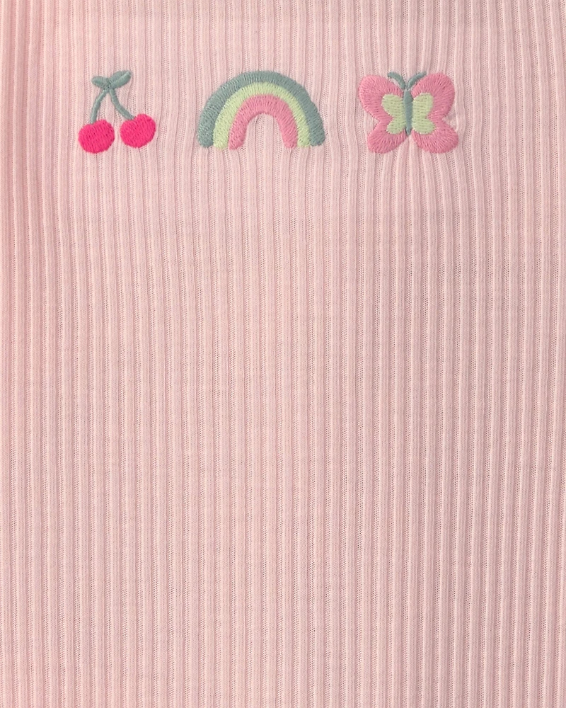 Girls 2-Pack Butterfly Night Gowns - Pink/Green