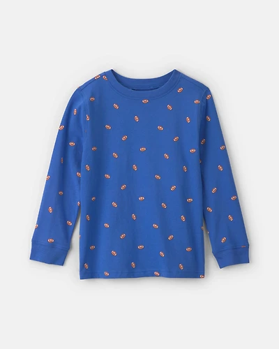 Boys Football Long-Sleeve T-Shirt - Blue
