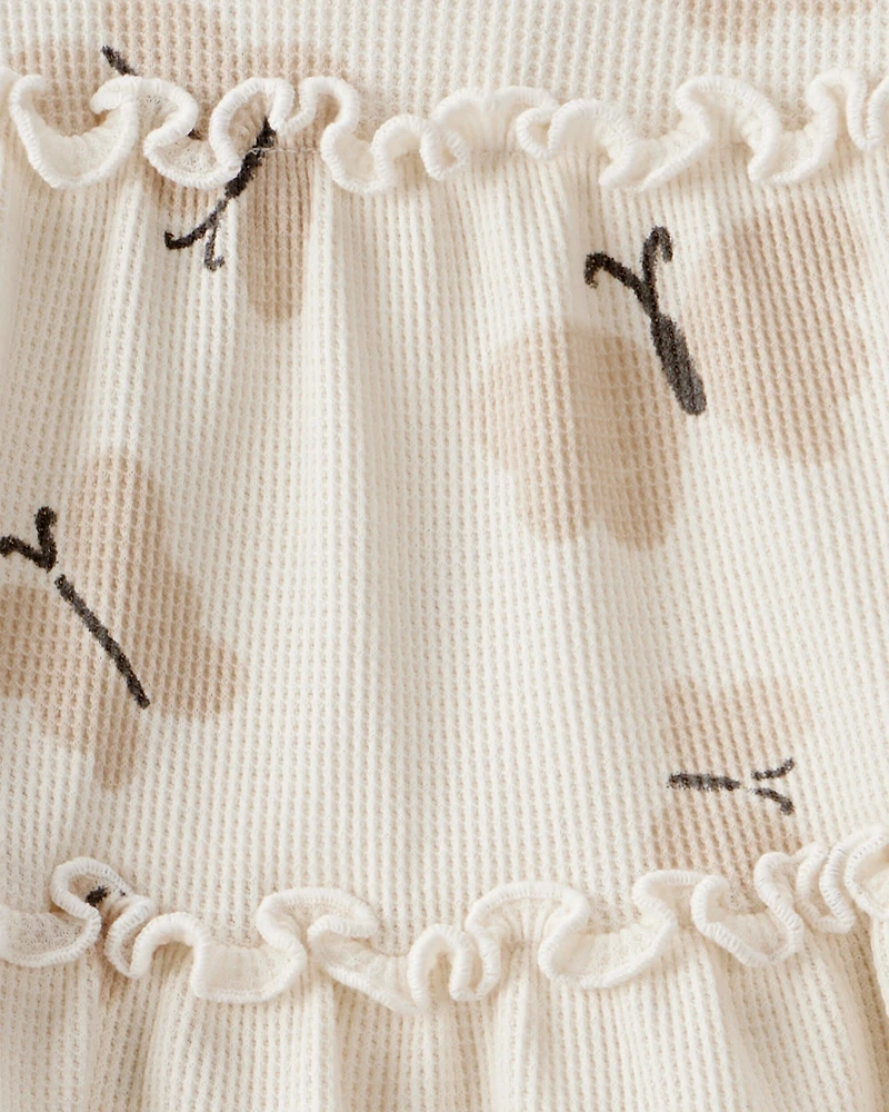 Baby Girl Butterfly Top & Pant Set - Cream