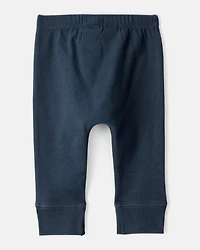 Baby Boy 2-Pack 100% Cotton Pull-On Pants - Green/Navy