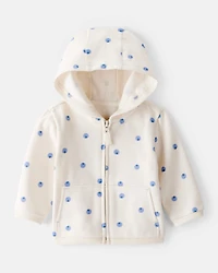 Baby Girl 2-Piece DayDream Fleece Blueberry Hoodie & Pull-On Pants Set - Ivory