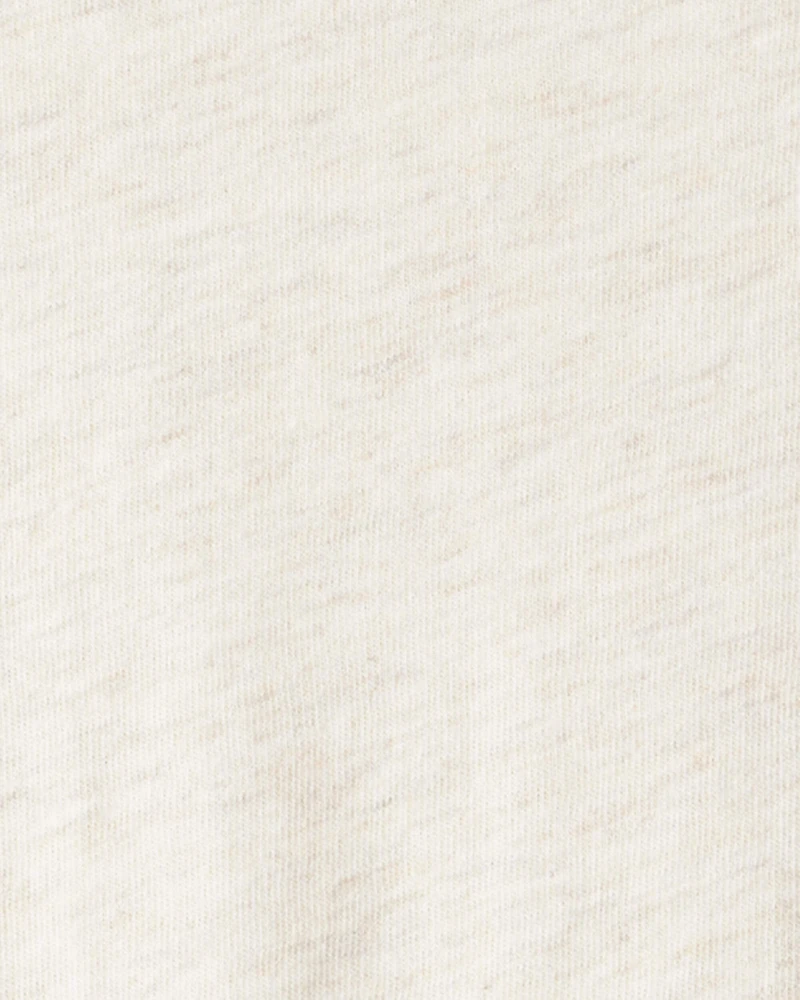 Girls Long-Sleeve Peplum Top - Oatmeal