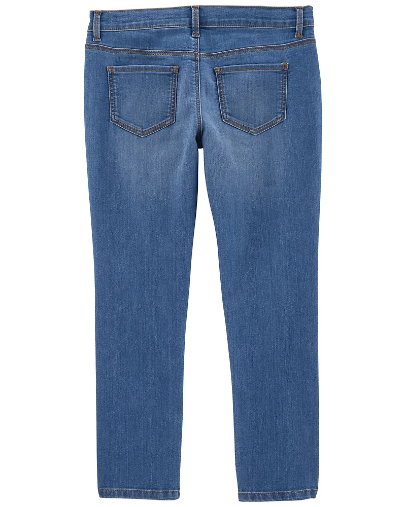 Kid Medium Blue Wash Plus-Fit Skinny-Leg Jeans