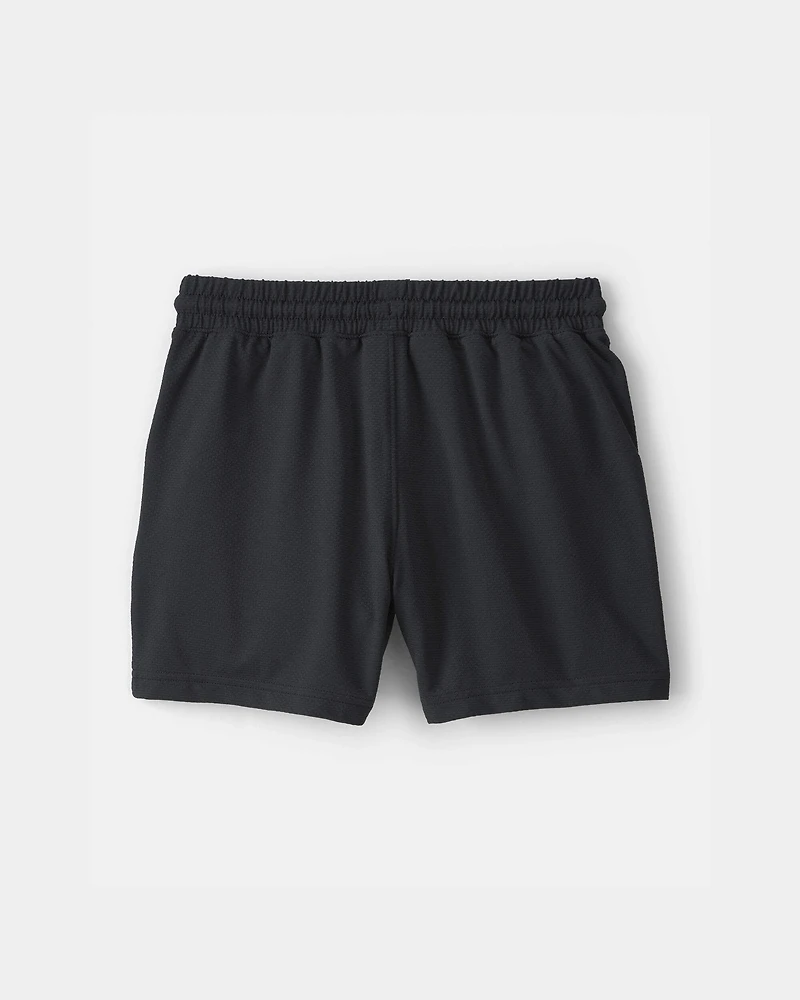 Boys Mesh Active Shorts - Black