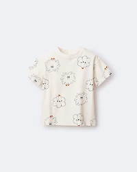 Toddler Squish Short-Sleeve Relaxed Graphic Tee - Cream