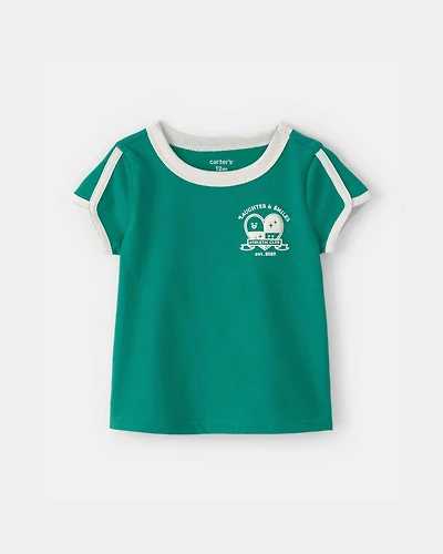 Baby Girl 'Laughter & Smiles' Top - Green