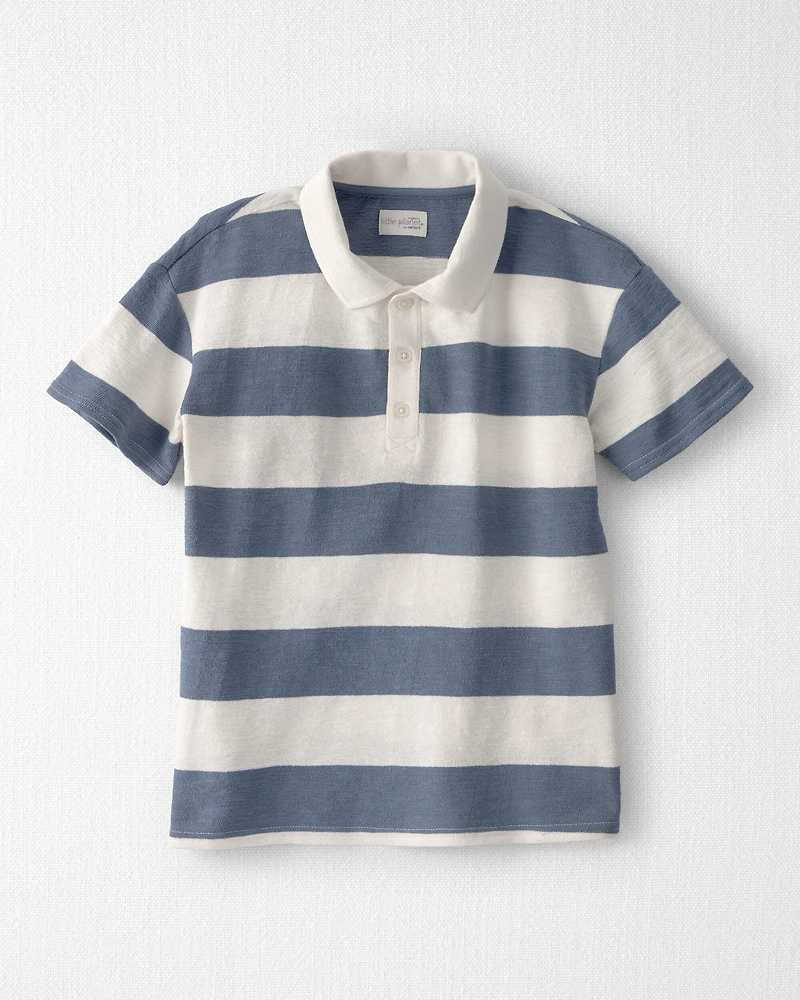 Boys Polo Shirt Made with Organic Cotton in Stripes