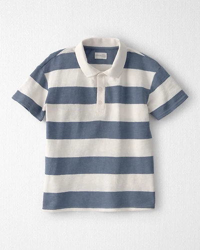 Boys Polo Shirt Made with Organic Cotton in Stripes