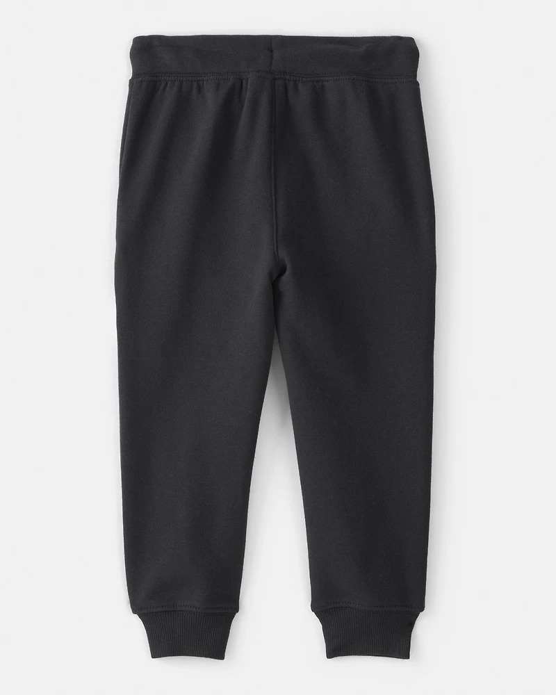 Toddler Boy Fleece Joggers - Black