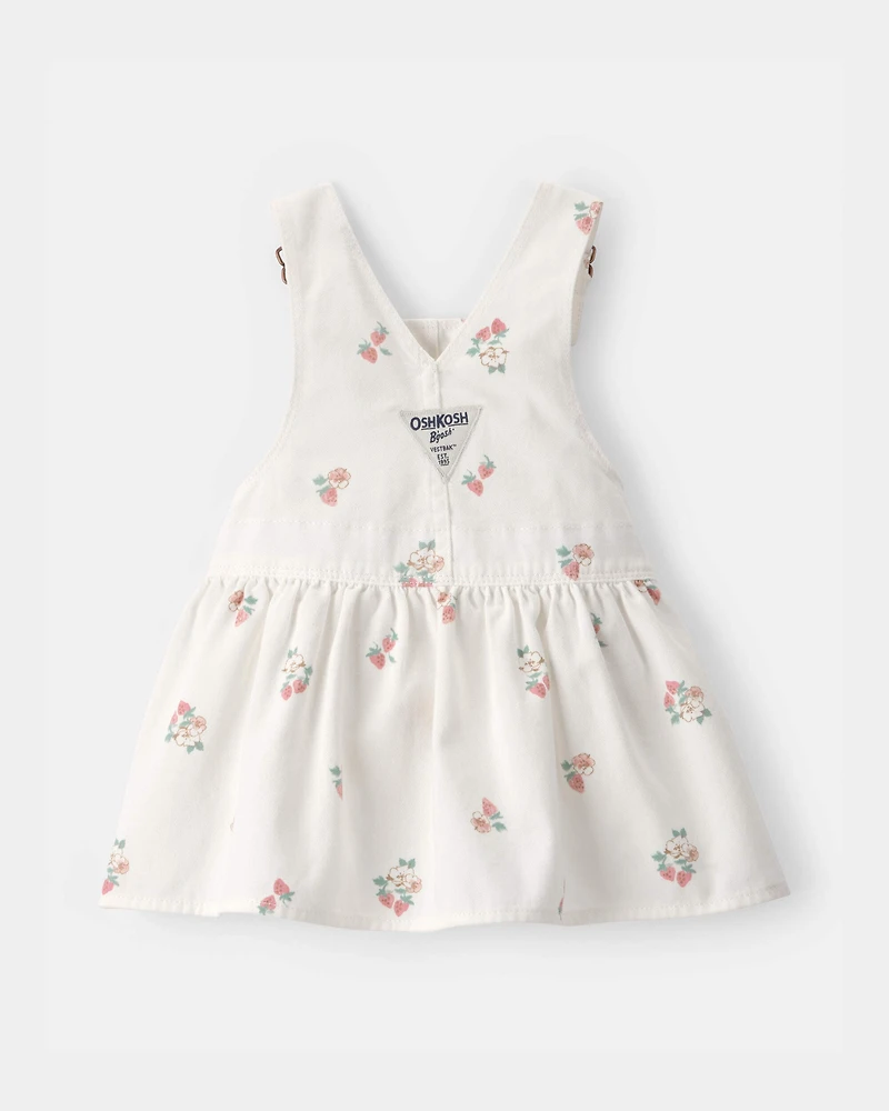 Baby Girl Strawberry Skirtall - White