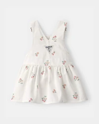 Baby Girl Strawberry Skirtall - White