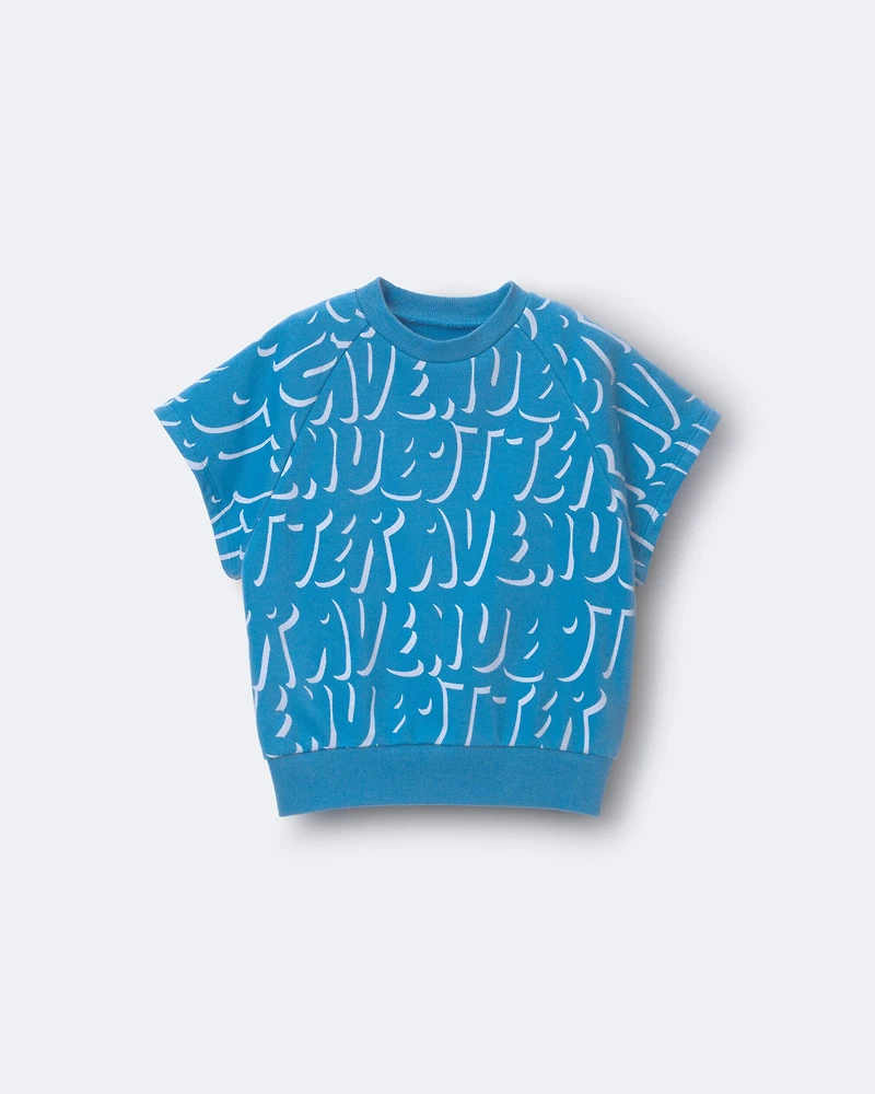 Toddler Elastic-Waist Tee in Otter Avenue Print - Blue
