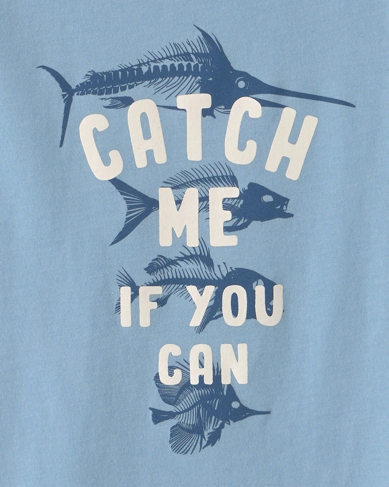 Boys Fish Graphic Tee - Blue