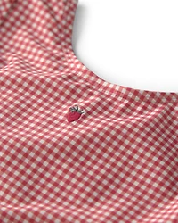 Toddler Girl 2-Piece Recycled Tankini Set in Red Gingham