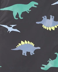 Boys Dinosaur Color Changing Rain Jacket - Grey