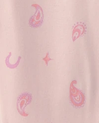 Girls Unicorn 100% Cotton Snug Fit 4-Piece Pajama Set - Pink