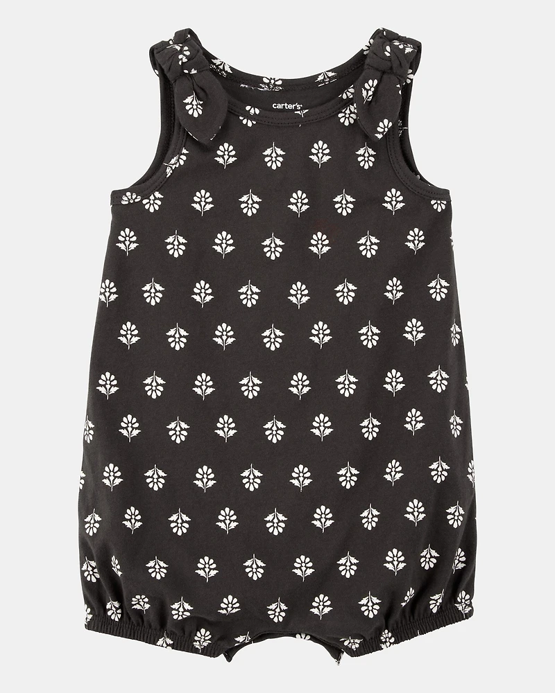 Baby Floral Print Cotton Romper