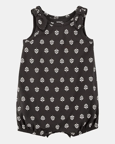 Baby Floral Print Cotton Romper