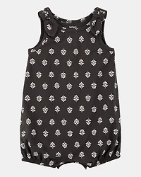 Baby Floral Print Cotton Romper