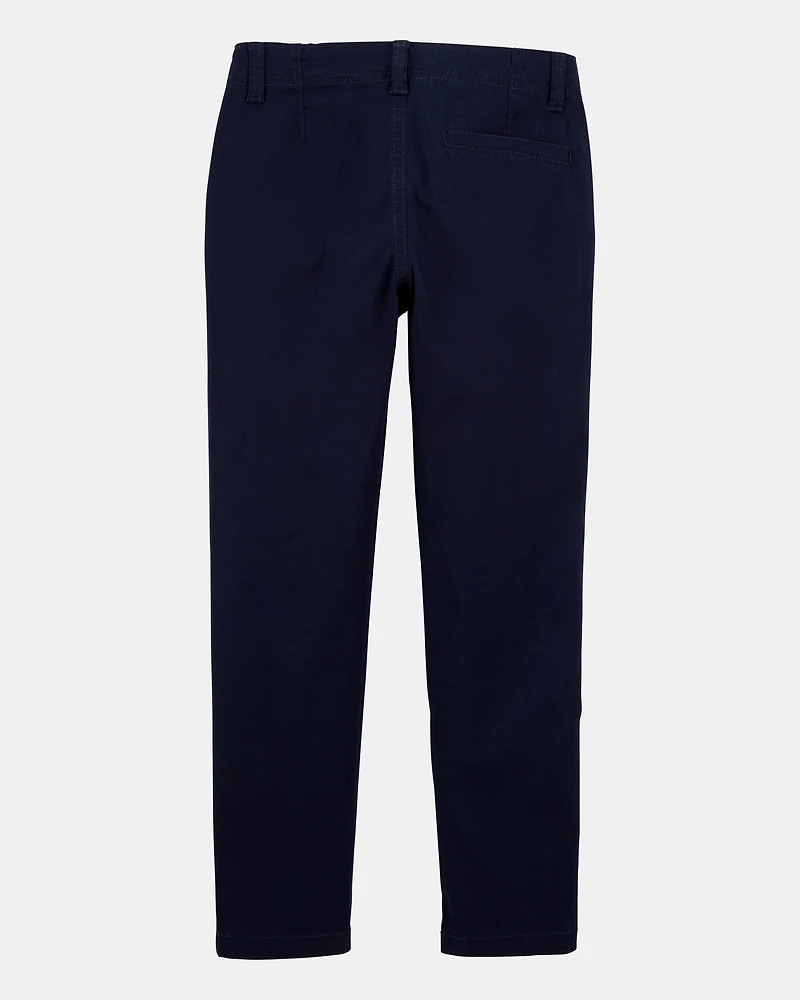 Kid Slim Tapered Chino Pants - Navy
