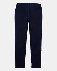Kid Slim Tapered Chino Pants - Navy