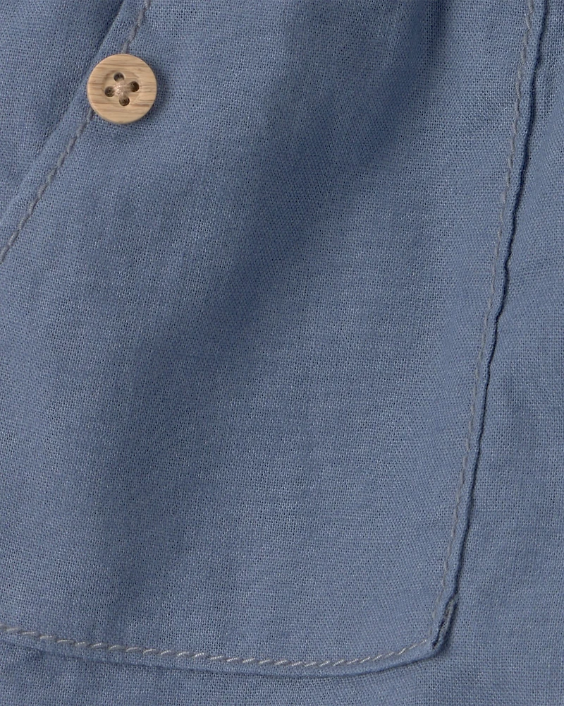 Baby Boy 2-Piece Plaid Shirt & Pant Set - Blue