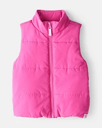 Toddler Girl Puffer Vest - Pink