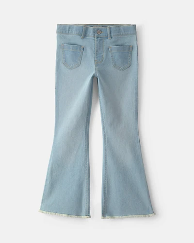 Girls Denim Flare Jeans - Light Wash