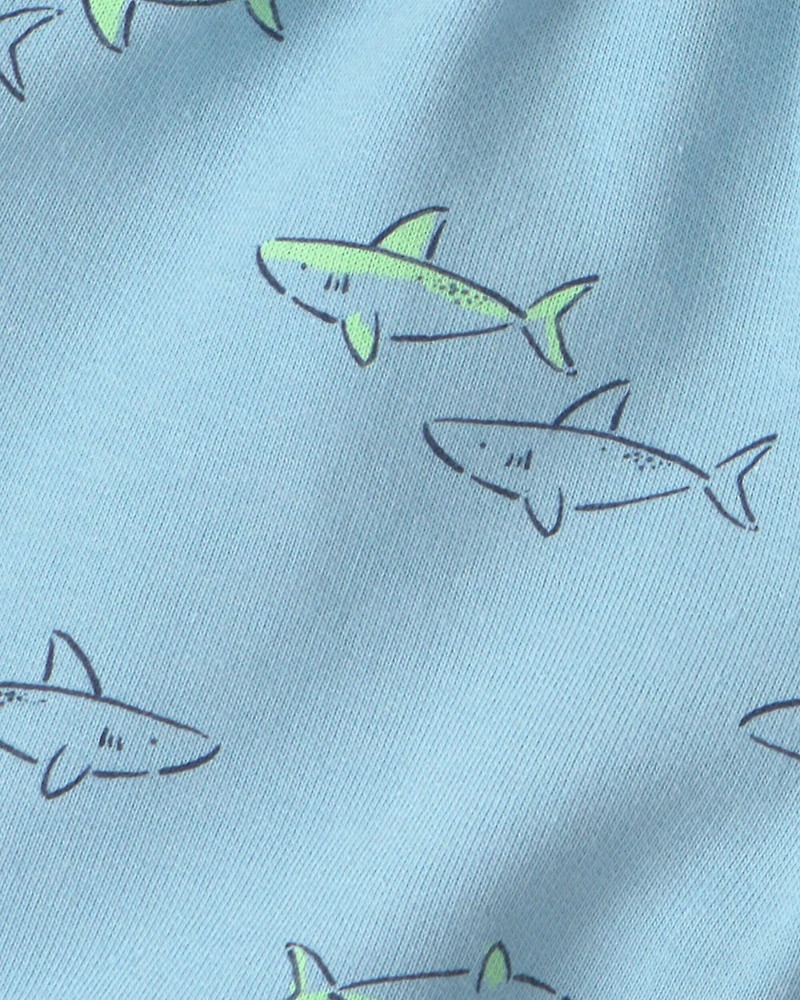 Baby Boy 2-Piece Shark Top & Short Set - Blue