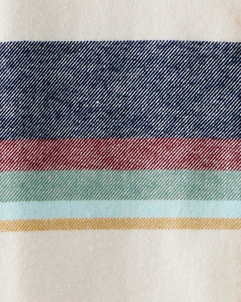 Boys Hooded Button-Down Shirt