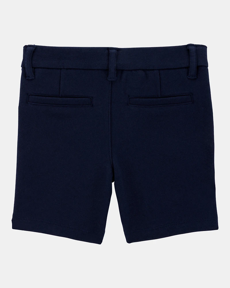 Toddler 2-Pack Ponte Knit Uniform Shorts - Navy