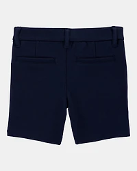 Toddler 2-Pack Ponte Knit Uniform Shorts - Navy