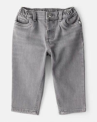 Baby Boy Tapered Washed Jeans - Grey