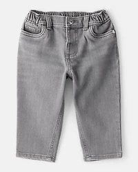 Baby Boy Tapered Washed Jeans - Grey