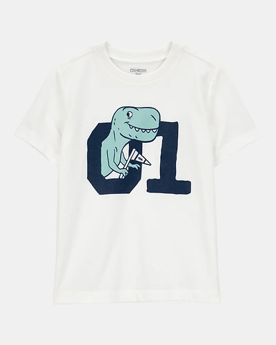 Toddler Dino Short-Sleeve Graphic Tee - Ivory