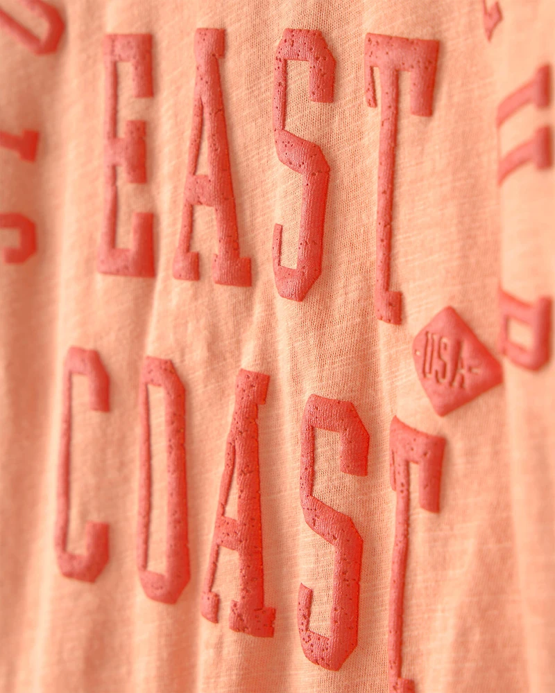 Boys East Coast Long-Sleeve Hooded Tee - Orange