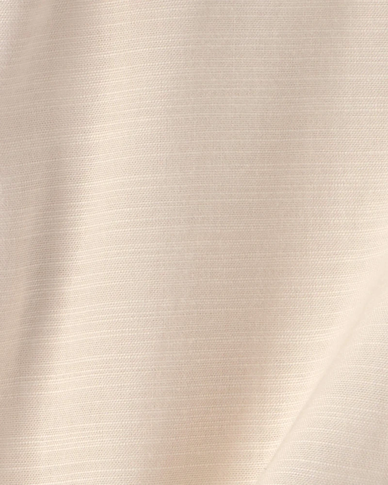 Girls Cropped Tie-Front Top - Cream