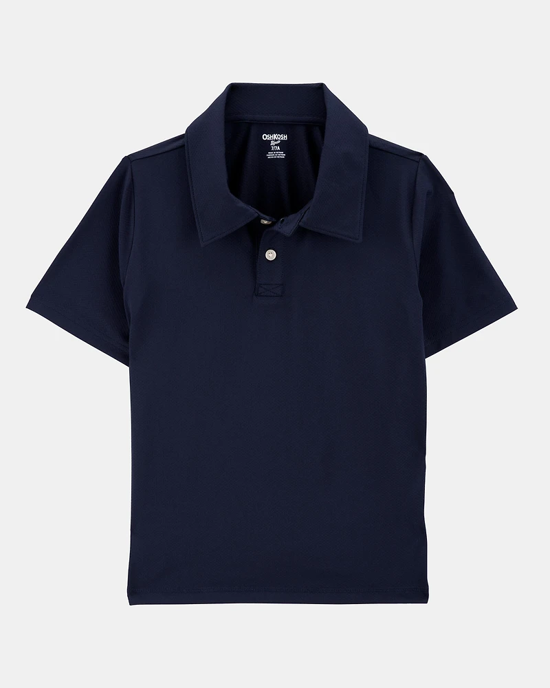 Kid 3-Pack Active Uniform Polo Shirts in Moisture Wicking BeCool™ Fabric - Navy