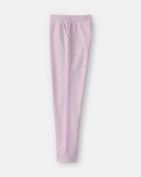 Girls Drawstring Knit Joggers - Purple